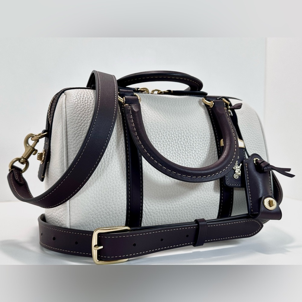 Coach Ruby Satchel 25 In Ivory With Dark Walnut